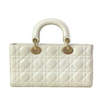 Dior Handbag Lady D-joy Bag White Lambskin — view 3