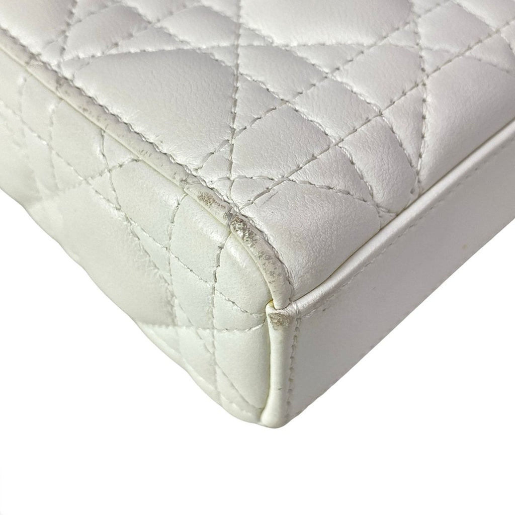 Dior Handbag Lady D-joy Bag White Lambskin — view 6