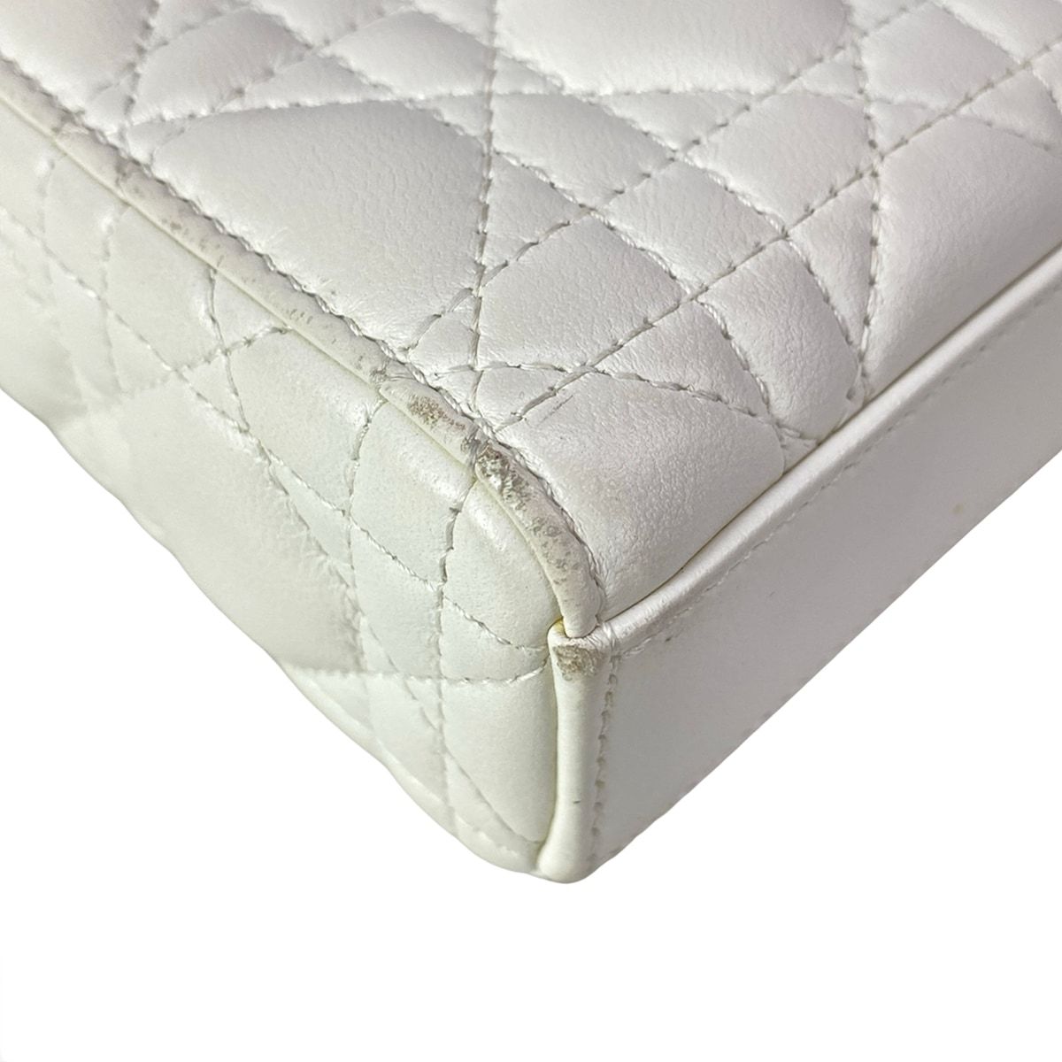 Dior Handbag Lady D-joy Bag White Lambskin — view 6