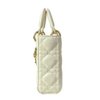 Dior Handbag Lady D-joy Bag White Lambskin — view 4