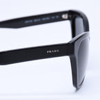 Prada Sunglasses Eyewear Cat Eye 19 Black Silver Logo — view 8