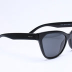 Prada Sunglasses Eyewear Cat Eye 19 Black Silver Logo — view 4