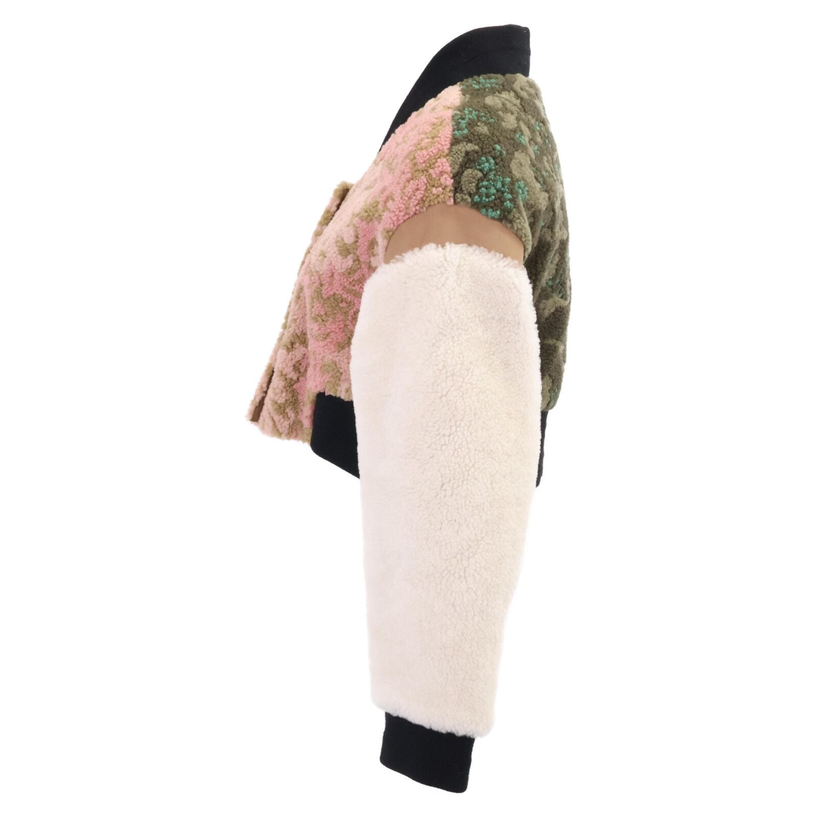Dior Lambskin Fleece Contrast Cropped Jacket 40 — view 3