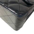 Chanel Shoulder Bag Maxi Quilted Black Chain Gold Lambskin — view 7