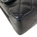 Chanel Shoulder Bag Maxi Quilted Black Chain Gold Lambskin — view 6