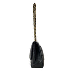 Chanel Shoulder Bag Maxi Quilted Black Chain Gold Lambskin — view 4