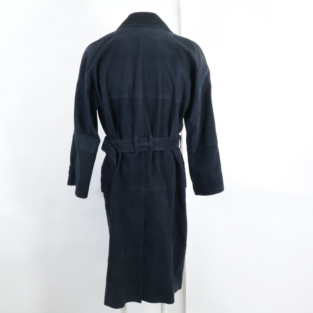Hermes Nubuck Suede Lambskin Lining All Over Pattern Trench 44 Coat — view 2