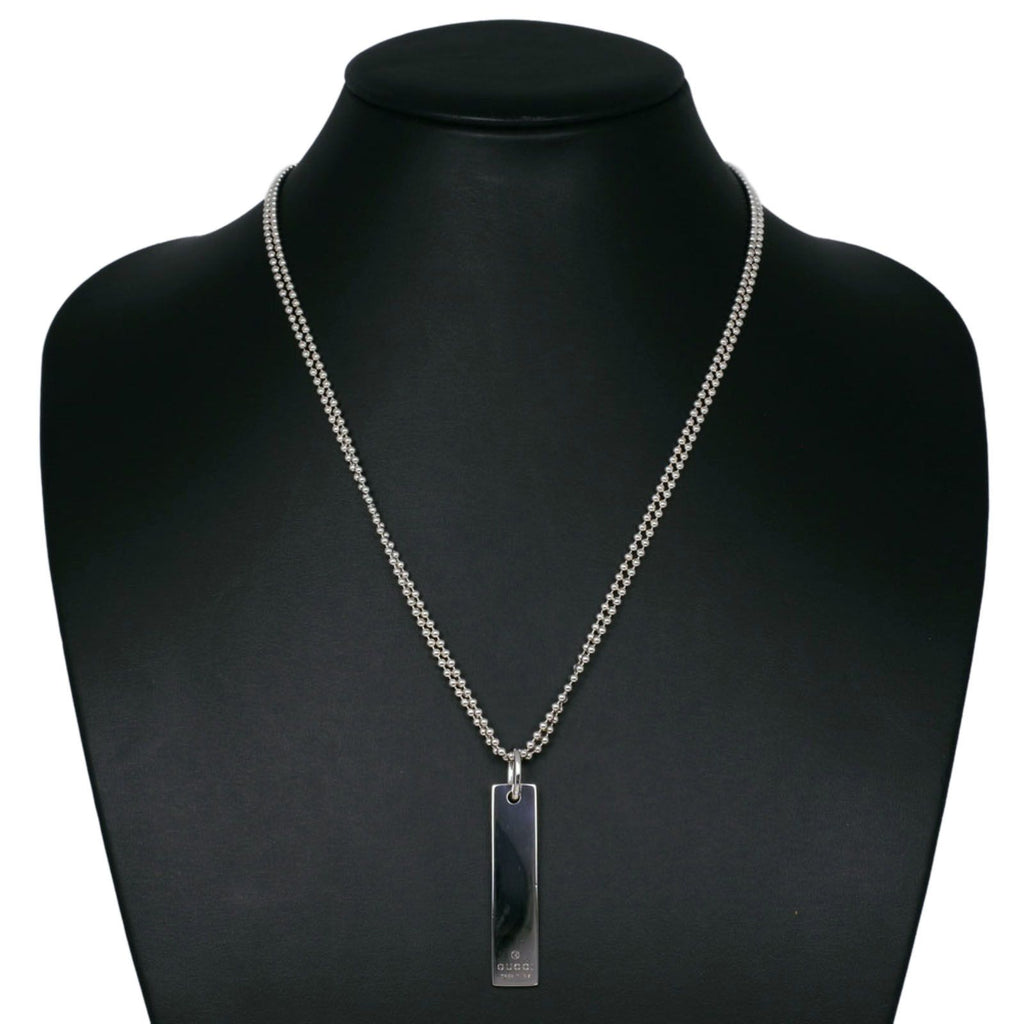 Gucci Bar Ball Chain 925 Sterling Silver Necklace — view 2
