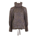 Chanel Calf CC Logo Turtleneck Shaggy Long Sleeve Top 36