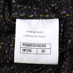 Chanel Calf CC Logo Turtleneck Shaggy Long Sleeve Top 36 — view 8