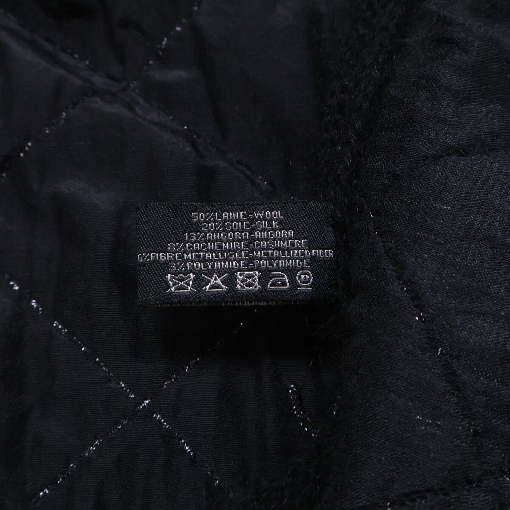 Chanel Wool Silk Angora Lame CC Logo Embroidery Scarf — view 6