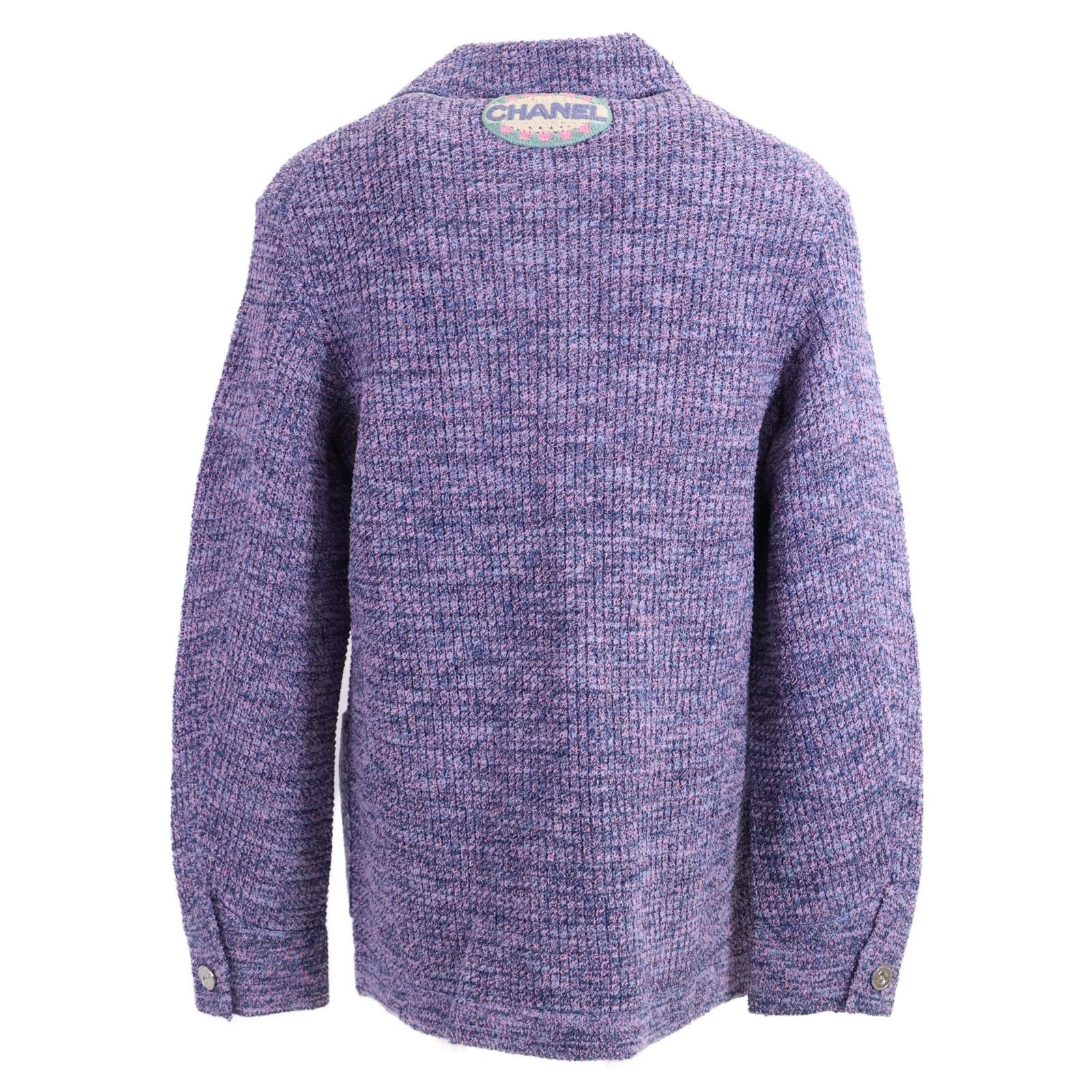 Chanel CC Logo Button Knit Jacket 34 — view 3