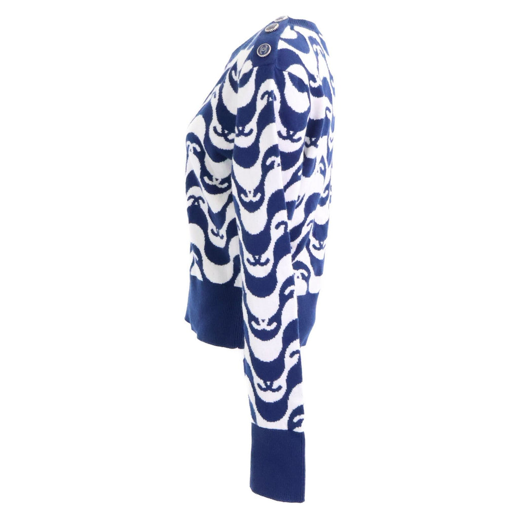 Chanel Allover CC Logo Button Knit Sweater 36 — view 2