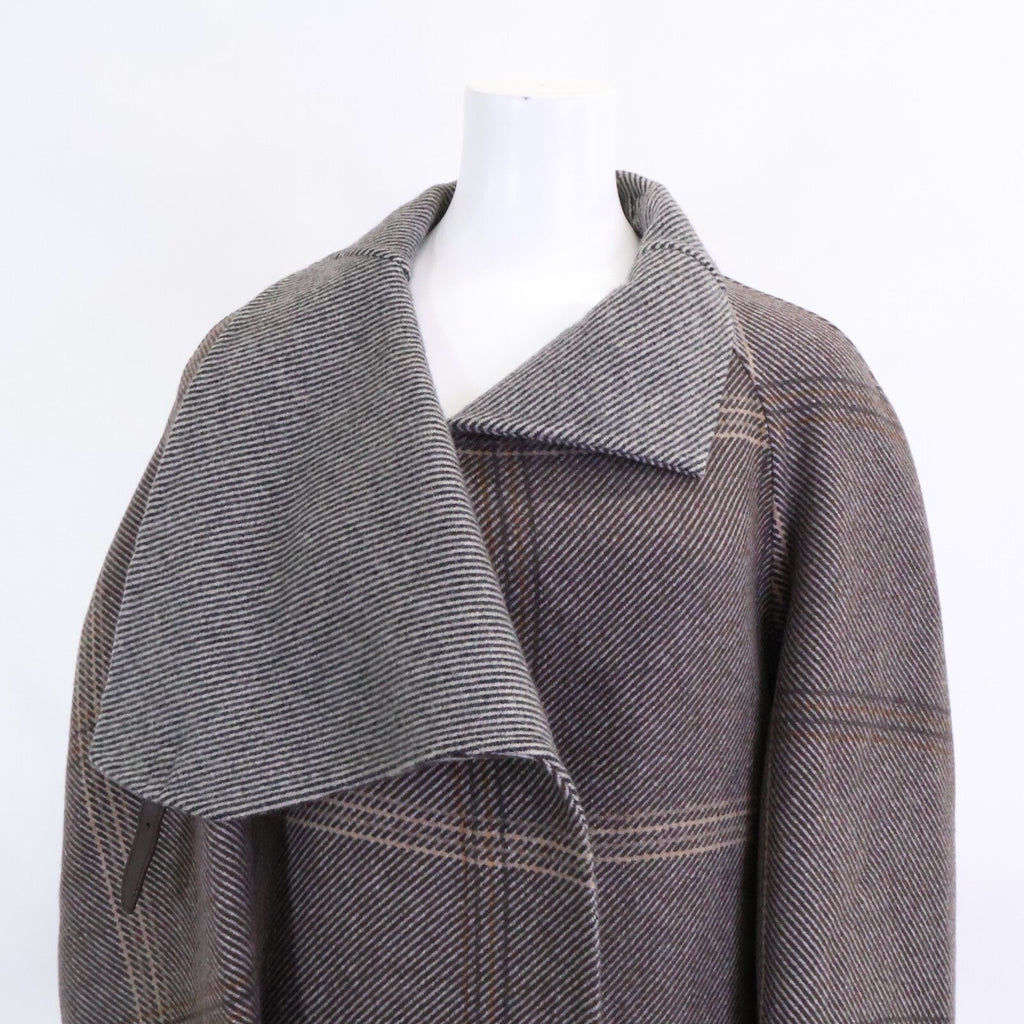 Hermes Check Cashmere 100% Stand Color 36 Jacket — view 7