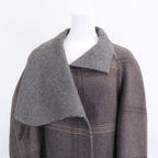 Hermes Check Cashmere 100% Stand Color 36 Jacket — view 7