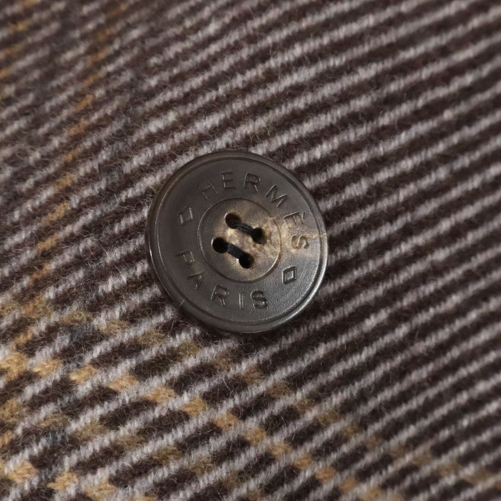 Hermes Check Cashmere 100% Stand Color 36 Jacket — view 8