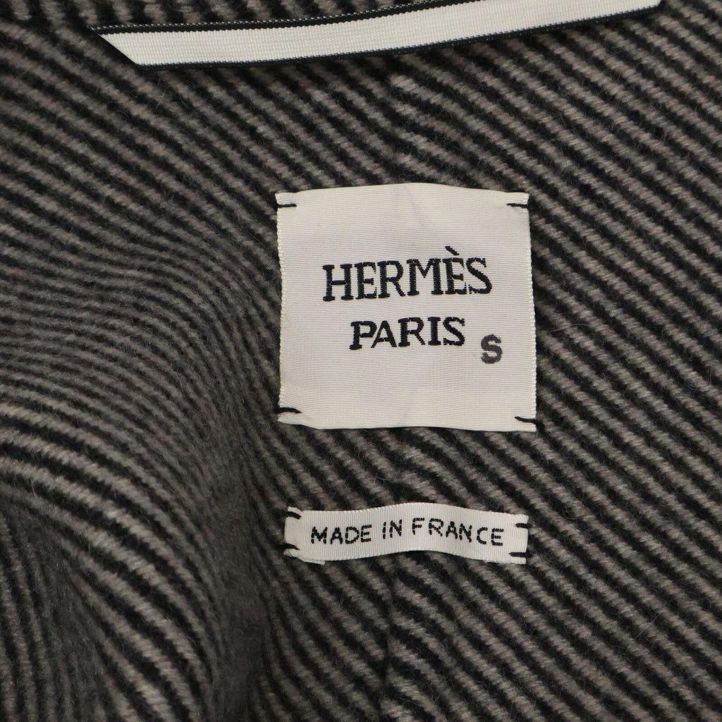 Hermes Check Cashmere 100% Stand Color 36 Jacket — view 5