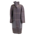 Hermes Check Cashmere 100% Stand Color 36 Jacket