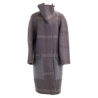 Hermes Check Cashmere 100% Stand Color 36 Jacket