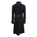 Chanel Black Wool Silk 2-Way Zip Up Long 36 Jacket — view 3