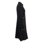 Chanel Black Wool Silk 2-Way Zip Up Long 36 Jacket — view 4