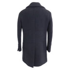 Chanel Wool Silk Lining Lion Button Double Breasted Ribbed Jersey Long Jacket 34 — view 3