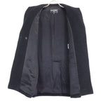 Chanel Wool Silk Lining Lion Button Double Breasted Ribbed Jersey Long Jacket 34 — view 4