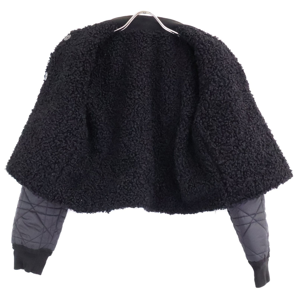 Dior Bee Embroidery Macro Cannage Quilted Reversible Cropped Jacket — view 4