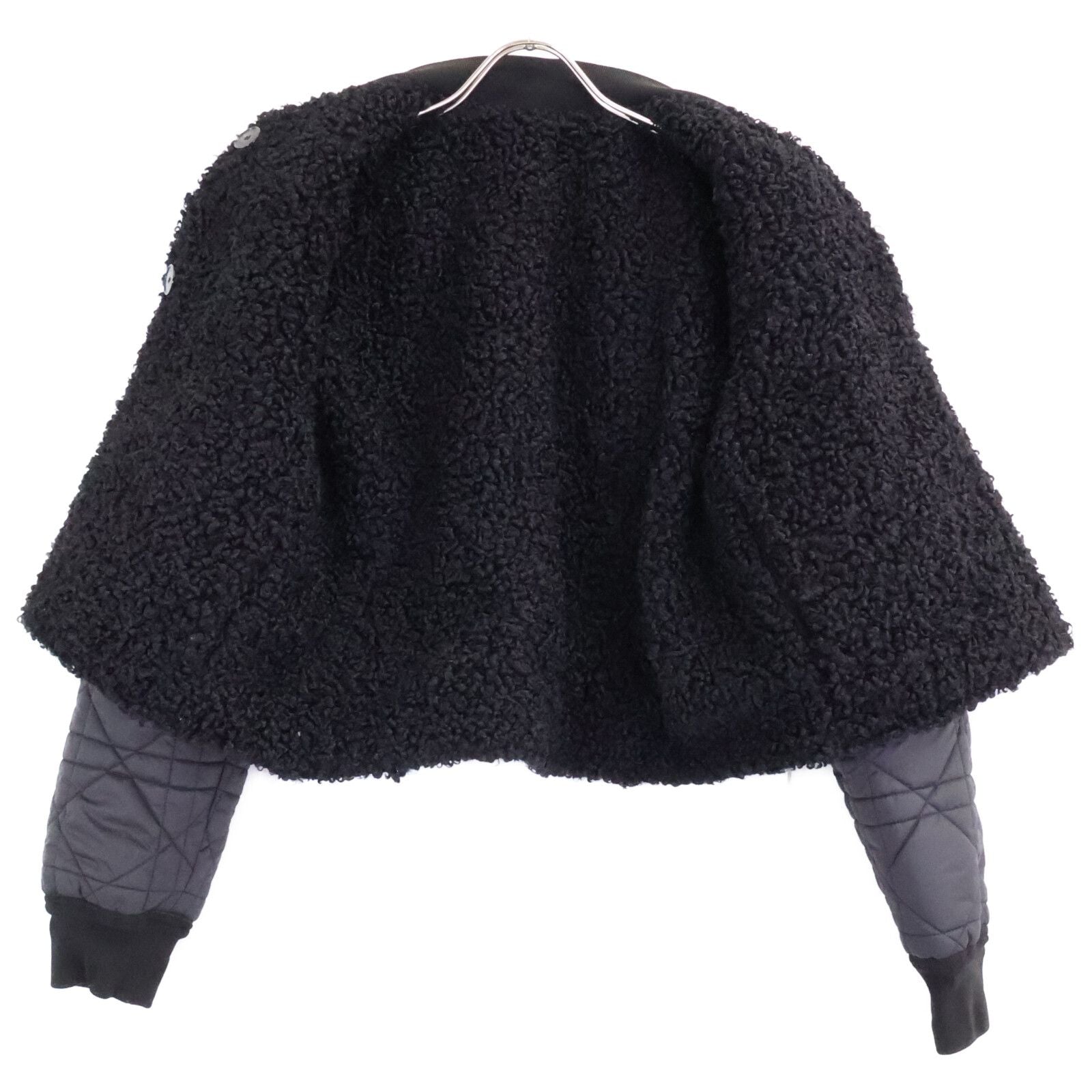 Dior Bee Embroidery Macro Cannage Quilted Reversible Cropped Jacket — view 4