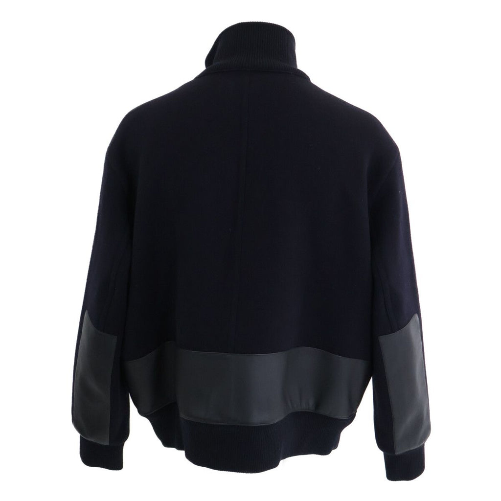 Hermes Wool Calfskin Detail Stand Combination Jacket 58 — view 3