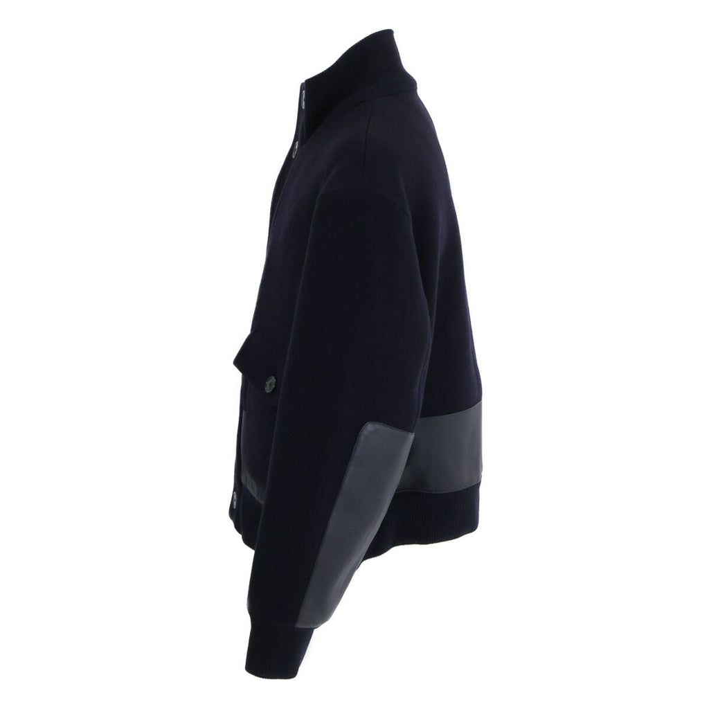 Hermes Wool Calfskin Detail Stand Combination Jacket 58 — view 2