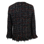 Chanel Zip Up Tweed Fringe Color 40 Jacket — view 3