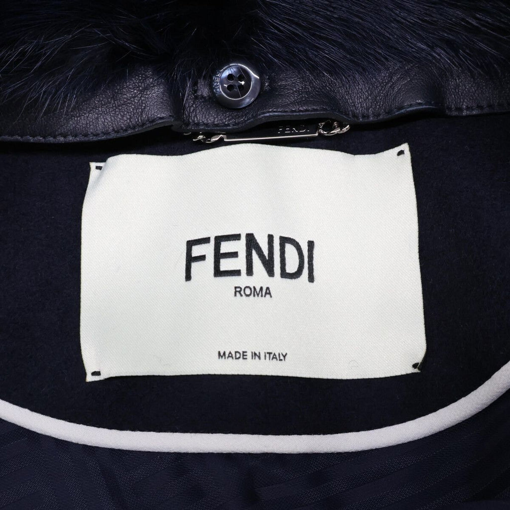 Fendi Mink Logo Button with Color Double Breasted 36 Jacket — view 6