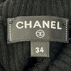 Chanel Logo Line High Neck Rib Knit 34 Sweater — view 4
