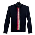 Chanel Logo Line High Neck Rib Knit 34 Sweater