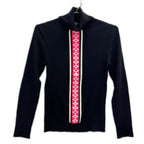 Chanel Logo Line High Neck Rib Knit 34 Sweater
