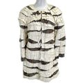 Chanel Leather Trimming Ruffle Tweed 36 Jacket
