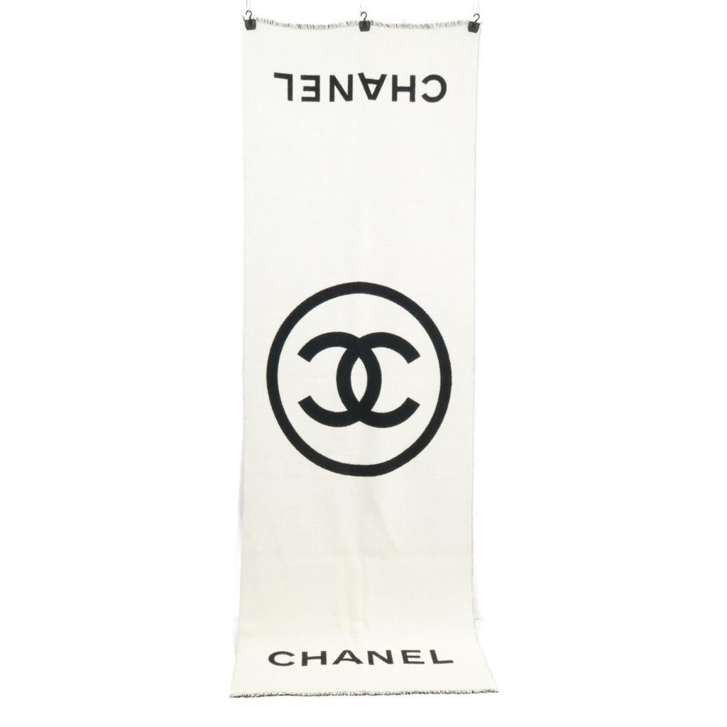 Chanel CC Logo Cashmere Large Shawl Scarf