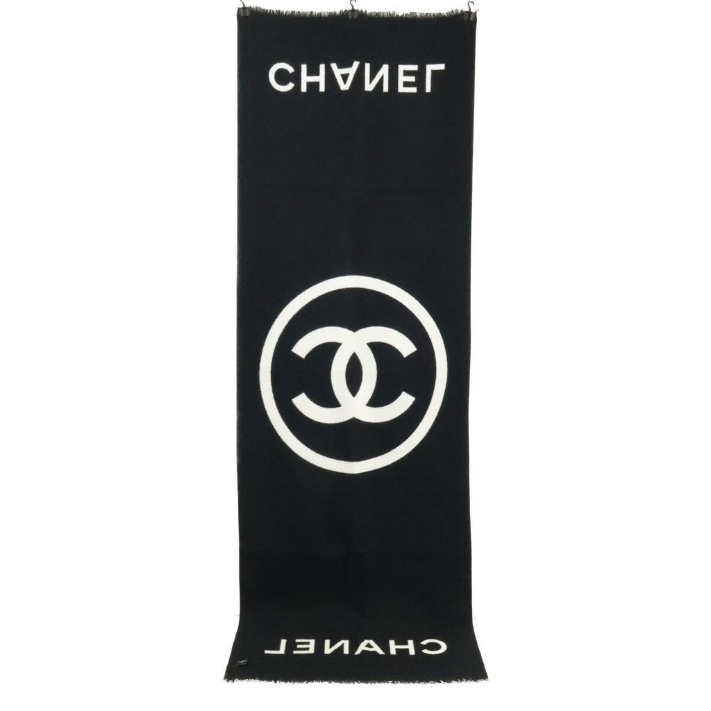 Chanel CC Logo Cashmere Large Shawl Scarf — view 2