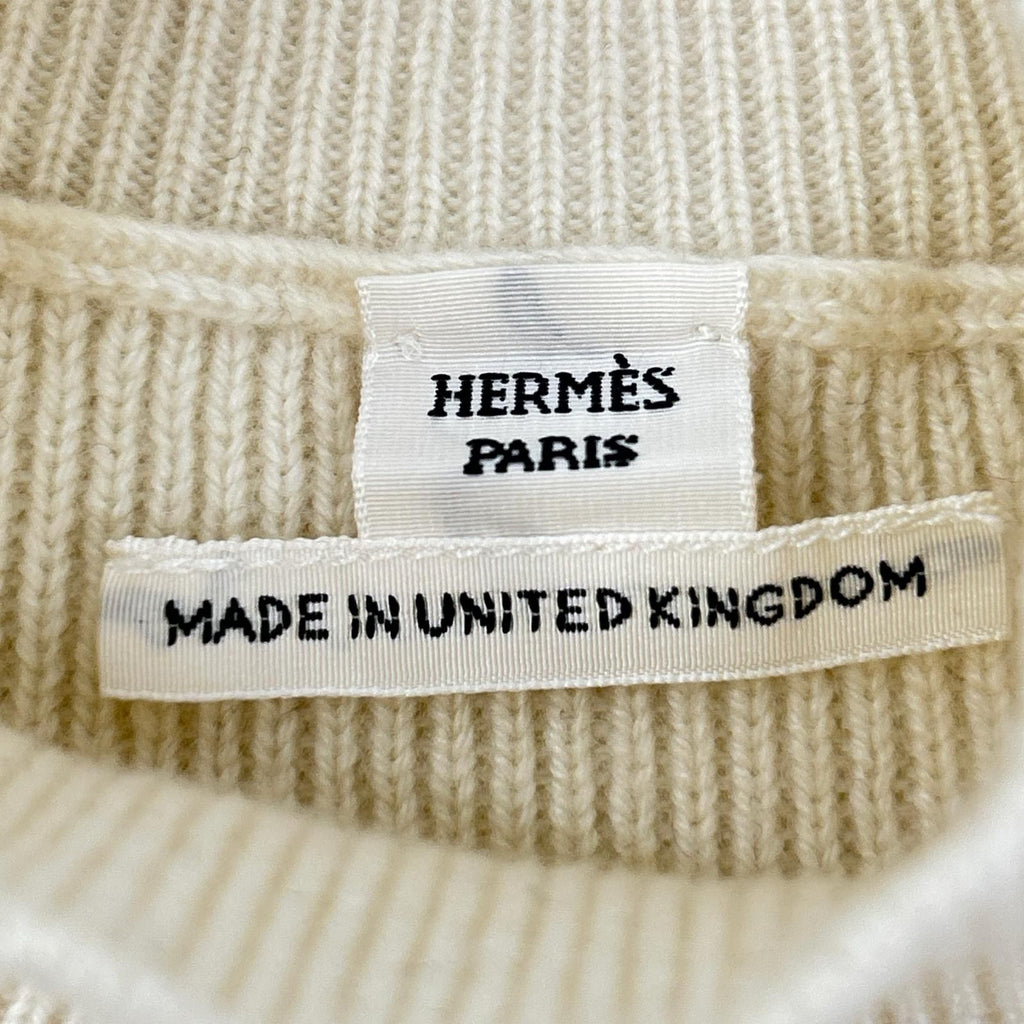 Hermes 2 1 Cashmere 100 Series Button Center Shim Mock Neck Knit Pullover 36 — view 5