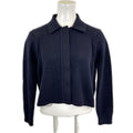 Hermes Cashmere 100 Series Button Cropped Shirt Knit Cardigan 34