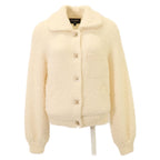 Chanel CC Logo Turnlock Alpaca Knit Jacket 34