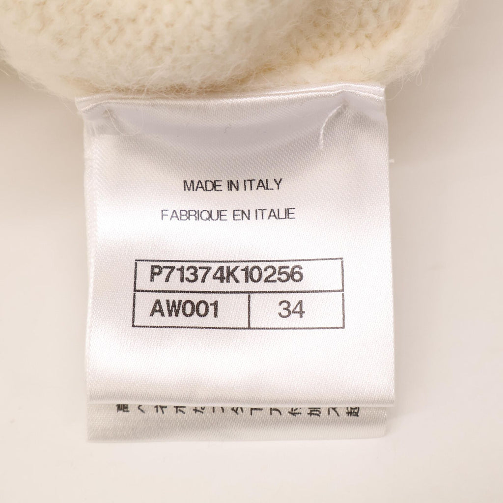 Chanel CC Logo Turnlock Alpaca Knit Jacket 34 — view 6