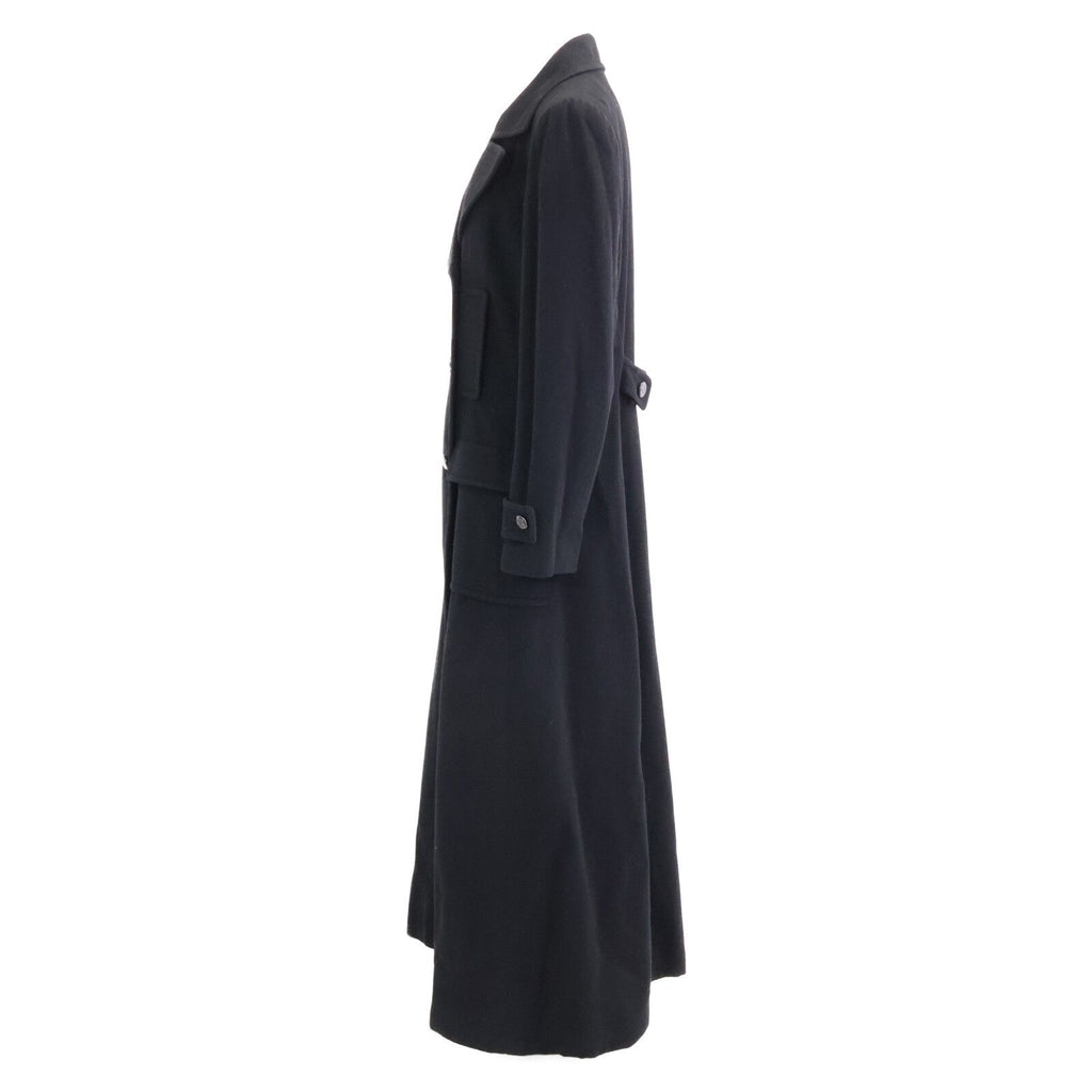 Chanel CC Logo Button Cashmere Double Breasted Long 42 Jacket — view 3