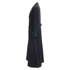 Chanel CC Logo Button Cashmere Double Breasted Long 42 Jacket — view 3