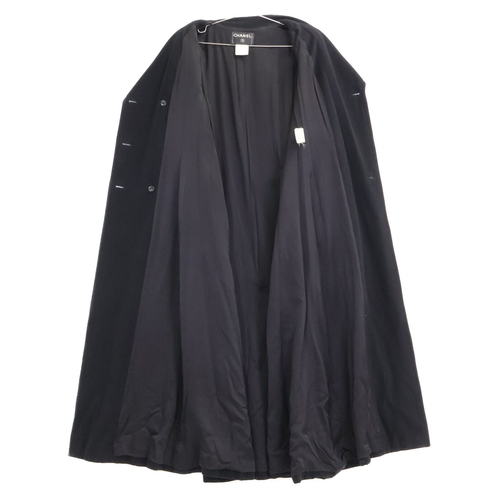 Chanel CC Logo Button Cashmere Double Breasted Long 42 Jacket — view 4
