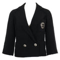 Chanel CC Logo Button Embroidery Tweed Jacket 34