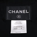 Chanel CC Logo Button Embroidery Tweed Jacket 34 — view 5