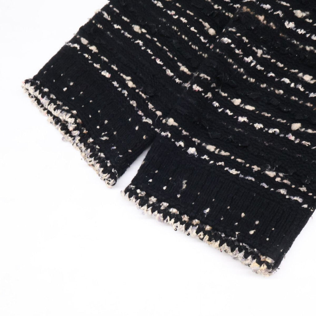 Chanel Zip Up Tweed Collarless Jacket 48 — view 6