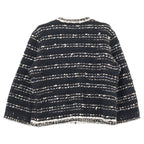 Chanel Zip Up Tweed Collarless Jacket 48 — view 2